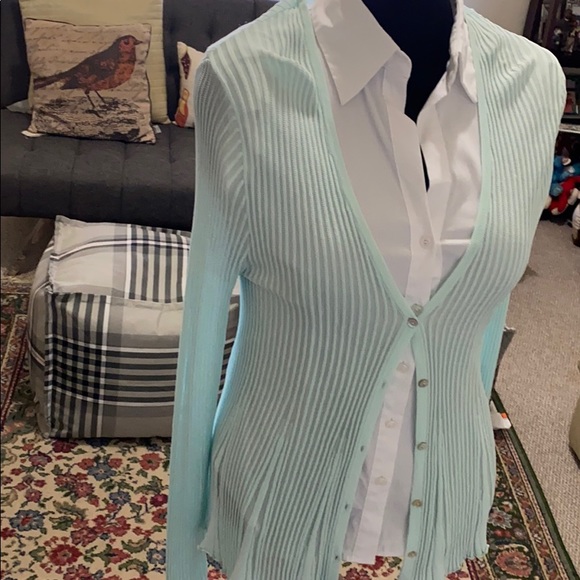 Soft green Sigrid Olsen sweater - Picture 7 of 8